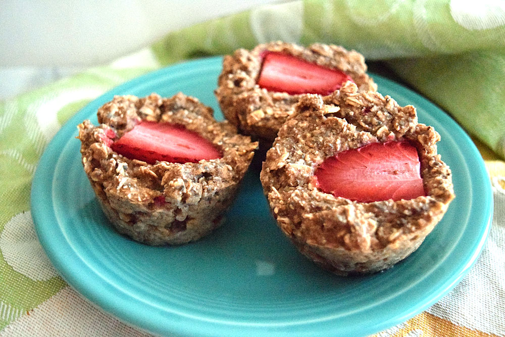 Vegan Strawberry Chia Seed Muffins - Beaming Banana