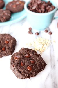 Vegan Chocolate Chocolate Chip Cookies - Beaming Banana