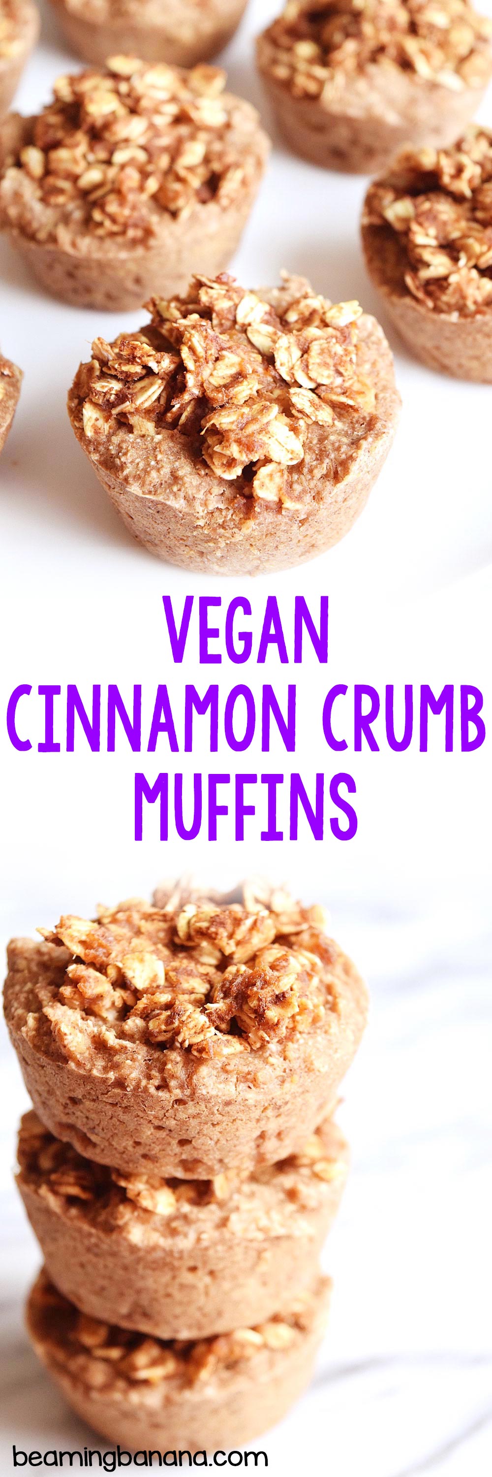 Vegan Cinnamon Crumb Muffins - Beaming Banana
